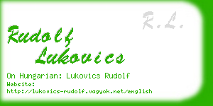 rudolf lukovics business card